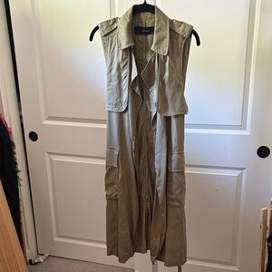 Zara Tan Sleeveless Trench Coat